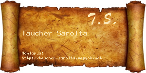 Taucher Sarolta névjegykártya